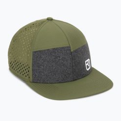 Czapka z daszkiem Ortovox Logo Air Trucker. Zielone czapki z daszkiem damskie ORTOVOX, bez wzorów. Za 169.99 zł.