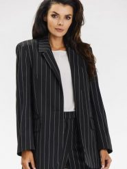 Żakiet Model A679 Black - awama. Czarne marynarki i żakiety damskie Awama, l, bez wzorów, z jeansu, eleganckie. Za 523.83 zł.
