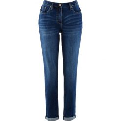 Dżinsy ze stretchem Boyfriend, Mid Waist. Niebieskie jeansy damskie bonprix. Za 122.99 zł.
