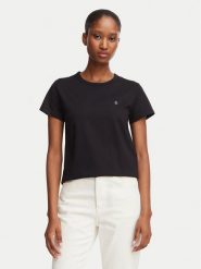 BOSS T-Shirt Eventsa13 50571248 Czarny Slim Fit. Czarne t-shirty damskie Boss, s, bez wzorów, z bawełny, bez kołnierzyka. Za 349.99 zł.