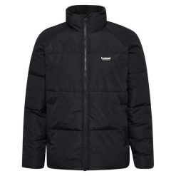 Kurtka puchowa Hummel. Czarne kurtki damskie Hummel, bez wzorów, z puchu, bez kaptura. W wyprzedaży za 268.00 zł.