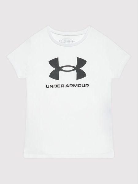 Under Armour T-Shirt Ua Sportstyle Graphic 1361182 Biały Loose Fit. Białe koszulki i t-shirty dziewczęce Under Armour, bez wzorów, z syntetyku, bez kołnierzyka, bez ramiączek. Za 59.99 zł.