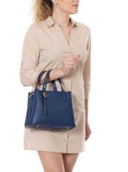 Lia Biassoni Skórzana torebka "Verney" w kolorze niebieskim - 28 x 21 x 12 cm rozmiar: onesize. Niebieskie torebki klasyczne damskie Lia Biassoni, z materiału, przez ramię, bez dodatków. Za 347.99 zł.