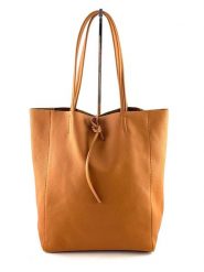 Marlon Skórzany shopper bag w kolorze karmelowym - 37 x 40 x 12 cm rozmiar: onesize. Brązowe shopper bag Marlon, bez wzorów, z materiału, na ramię, bez dodatków. Za 237.17 zł.