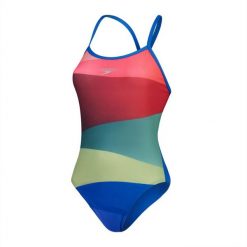 Damski kostium kąpielowy 1-częściowy Speedo. Czerwone stroje jednoczęściowe Speedo, bez wzorów. Za 189.99 zł.
