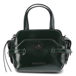 Zielony Elegancki Kuferek Damski Hispanitas. Zielone kuferki damskie Hispanitas, ze skóry ekologicznej, na ramię, bez dodatków. Za 449.00 zł.