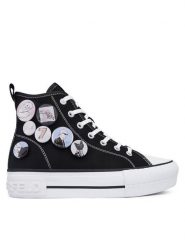 KARL LAGERFELD Trampki KL60459 Czarny. Czarne trampki damskie KARL LAGERFELD, bez wzorów, z materiału, bez zapięcia. Za 704.99 zł.