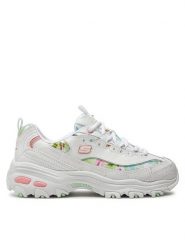 Skechers Sneakersy D'Lites-Blooming Fields 149794/WMLT Biały. Białe obuwie sportowe damskie Skechers, z materiału, bez zapięcia. Za 299.99 zł.