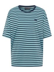 ELBSAND Koszulka "Kia" w kolorze granatowo-błękitnym rozmiar: S. Niebieskie koszulki damskie ELBSAND, s, bez wzorów, z bawełny, bez kołnierzyka, bez ramiączek. Za 82.99 zł.