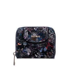 Dwustronny portfel damski z suwakiem BajuBaj ze skóry naturalnej PD1026s123. Niebieskie portfele damskie bez wzorów, ze skóry. Za 172.00 zł.