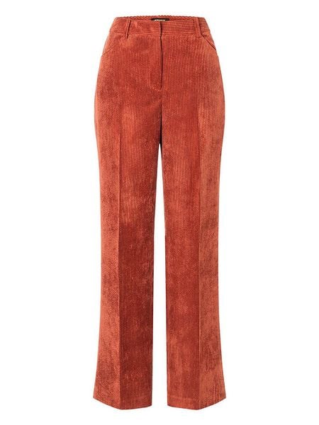 More & More Spodnie sztruksowe w kolorze jasnobrązowym rozmiar: 40. Brązowe spodnie materiałowe damskie More & More, bez wzorów, z materiału. Za 126.99 zł.