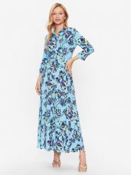 YAS Sukienka koszulowa Savanna 26022663 Niebieski Loose Fit. Niebieskie sukienki damskie YAS, bez wzorów, z wiskozy, bez ramiączek. Za 189.99 zł.