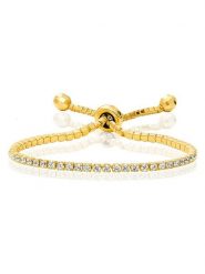 Les Favorites Pozłacana bransoletka z cyrkoniami rozmiar: onesize. Żółte bransoletki damskie Les Favorites, pozłacane. Za 153.34 zł.