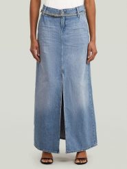 G-Star Spódnica dżinsowa w kolorze błękitnym rozmiar: W31. Niebieskie spódnice damskie G-Star, na co dzień, z aplikacjami, ze skóry, retro, maxi. Za 217.99 zł.