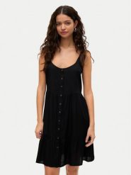 Vero Moda Sukienka letnia Bumpy 10325283 Czarny Loose Fit. Czarne sukienki damskie Vero Moda, bez wzorów, z wiskozy, bez ramiączek. Za 109.99 zł.
