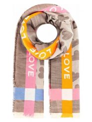 Zwillingsherz Szal-koło w kolorze jasnoróżowo-pomarańczowo-szarobrązowym - 180 x 102 cm rozmiar: onesize. Brązowe szaliki damskie Zwillingsherz, bez wzorów, z materiału. Za 86.99 zł.