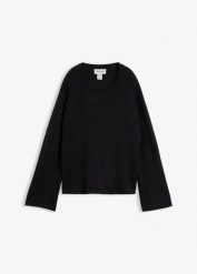 Cienki sweter. Zielone swetry klasyczne damskie bonprix, bez kołnierzyka. Za 109.99 zł.