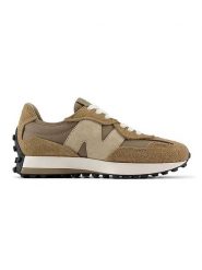 New Balance Skórzane sneakersy "327" w kolorze jasnobrązowym rozmiar: 42. Brązowe obuwie sportowe damskie New Balance, z materiału, bez zapięcia. Za 426.06 zł.