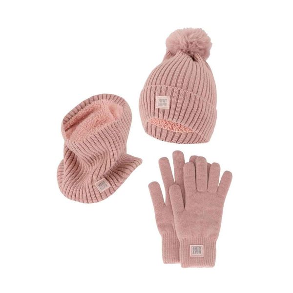 Damski Zimowy Zestaw Termiczny - Czapka + Rękawiczki + Komin - Różowy. Czerwone czapki damskie HEAT KEEPER, na zimę, bez wzorów, z poliesteru. W wyprzedaży za 177.72 zł.