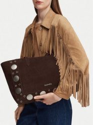 Badura Torebka EO-LA321-3646 Brązowy ciemny. Brązowe shopper bag Badura, bez wzorów, ze skóry, bez dodatków. Za 383.99 zł.