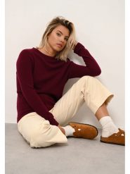Just Cashmere Kaszmirowy sweter "Jane" w kolorze ciemnoczerwonym rozmiar: M. Czerwone swetry klasyczne damskie Just Cashmere, m, z kaszmiru, bez kołnierzyka. Za 440.28 zł.