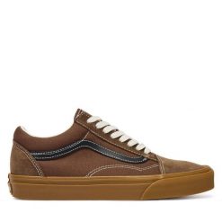 Tenisówki Vans. Brązowe trampki damskie Vans, bez wzorów, bez zapięcia. Za 399.99 zł.