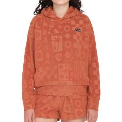 Bluza sportowa damska Volcom Sunny Wild Terry. Brązowe bluzy damskie Volcom, s, bez wzorów, z bawełny, bez kaptura. W wyprzedaży za 319.25 zł.