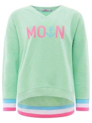 Zwillingsherz Bluza "MoinZH" w kolorze różowo-miętowym rozmiar: S. Zielone bluzy damskie Zwillingsherz, s, bez wzorów, bez kaptura. Za 134.85 zł.