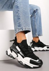 Czarne Sneakersy Orilea. Czarne obuwie sportowe damskie Born2be, bez zapięcia. Za 109.99 zł.