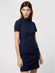 Hugo Sukienka dzianinowa Kabecci 50439748 Granatowy Regular Fit. Niebieskie sukienki damskie Hugo, bez wzorów, z dzianiny, bez ramiączek. Za 519.99 zł.