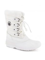 Kimberfeel Kozaki zimowe "Kenza" w kolorze białym rozmiar: 40. Białe kozaki damskie Kimberfeel, na zimę, z materiału, bez obcasa, bez zapięcia. Za 143.90 zł.