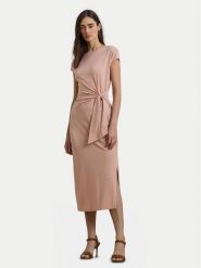 LAUREN RALPH LAUREN Sukienka dzianinowa 250964086001 Różowy Regular Fit. Czerwone sukienki damskie Lauren Ralph Lauren, bez wzorów, z bawełny, bez ramiączek. Za 579.99 zł.