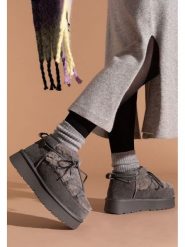 Gooce Skórzane botki zimowe "Willem" w kolorze szarym rozmiar: 36. Szare botki damskie Gooce, na zimę, ze skóry, bez obcasa, na platformie, bez zapięcia. Za 231.95 zł.