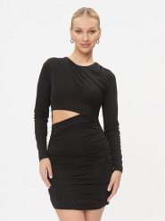 ONLY Sukienka koktajlowa 15310214 Czarny Regular Fit. Czarne sukienki damskie Only, bez wzorów, z syntetyku, wizytowe, bez ramiączek. Za 69.99 zł.
