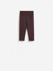 Legginsy capri - ciemnofioletowy. Fioletowe legginsy damskie Reserved, l, bez wzorów, z dzianiny. Za 69.99 zł.