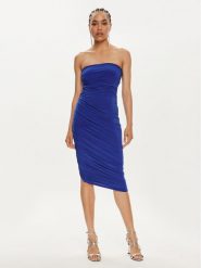 NORMA KAMALI Sukienka koktajlowa KK1243PLB32805 Niebieski Slim Fit. Niebieskie sukienki damskie Norma Kamali, bez wzorów, z syntetyku, wizytowe, bez ramiączek. Za 639.99 zł.