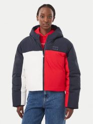 Tommy Jeans Kurtka zimowa Flag DW0DW23414 Granatowy Regular Fit. Niebieskie kurtki damskie Tommy Jeans, na zimę, xs, bez wzorów, z jeansu, bez kaptura. Za 899.99 zł.