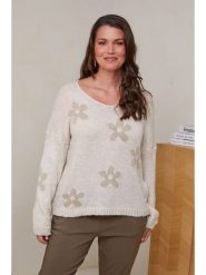 Curvy Lady Sweter w kolorze beżowym rozmiar: 48/50. Brązowe swetry klasyczne damskie Curvy Lady, ze splotem, bez kołnierzyka. Za 97.05 zł.