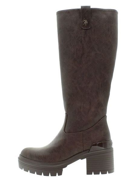 U.S. Polo Assn. Kozaki w kolorze brązowym rozmiar: 39. Brązowe kozaki damskie U.S. Polo Assn., na zimę, bez obcasa, bez zapięcia. Za 260.99 zł.