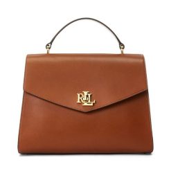 Torebka LAUREN RALPH LAUREN. Brązowe kuferki damskie Lauren Ralph Lauren, bez wzorów, bez dodatków. Za 1,799.00 zł.