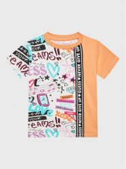 Guess T-Shirt K3RI24 K6YW3 Pomarańczowy Regular Fit. Brązowe koszulki i t-shirty dziewczęce Guess, z aplikacjami, z bawełny, bez kołnierzyka, bez ramiączek. Za 129.99 zł.