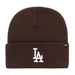 Czapka zimowa unisex turystyczna Brand 47 Los Angeles Dodgers brązowa. Brązowe czapki damskie 47 Brand, na zimę, bez wzorów. Za 119.00 zł.