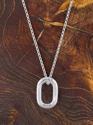 Eclat d'Argent Srebrny naszyjnik z zawieszką - dł. 40 cm rozmiar: onesize. Szare naszyjniki damskie Eclat d'Argent, srebrne. Za 101.45 zł.