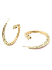 MOODE Kolczyki-półkreole "Zina" rozmiar: onesize. Żółte kolczyki damskie MOODE, ze stali. Za 114.17 zł.