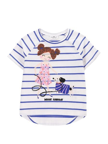 Coccodrillo T-Shirt WC5143203FGK Niebieski Regular Fit. Niebieskie koszulki i t-shirty dziewczęce COCCODRILLO, bez wzorów, z bawełny, bez kołnierzyka, bez ramiączek. Za 29.99 zł.