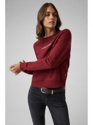 Guess Jeans Bluza 165725 Czerwony Classic Fit. Czerwone bluzy damskie Guess Jeans, xl, z aplikacjami, z jeansu, bez kaptura. Za 299.99 zł.