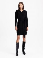 BGN Sukienka dzianinowa w kolorze czarnym rozmiar: 38. Czarne sukienki damskie BGN, bez wzorów, z dzianiny, bez ramiączek. Za 83.62 zł.