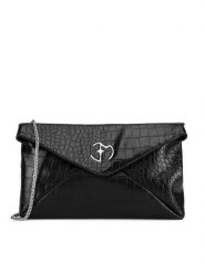 Eva Minge Torebka TYL00524-C Czarny. Czarne listonoszki damskie Eva Minge, bez wzorów, z tworzywa sztucznego, bez dodatków. Za 167.99 zł.
