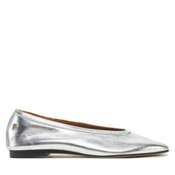 Baleriny Tommy Hilfiger. Szare balerinki damskie Tommy Hilfiger, bez wzorów. Za 299.99 zł.