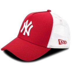Czapka z daszkiem New Era. Czerwone czapki z daszkiem damskie New Era, bez wzorów. Za 119.99 zł.